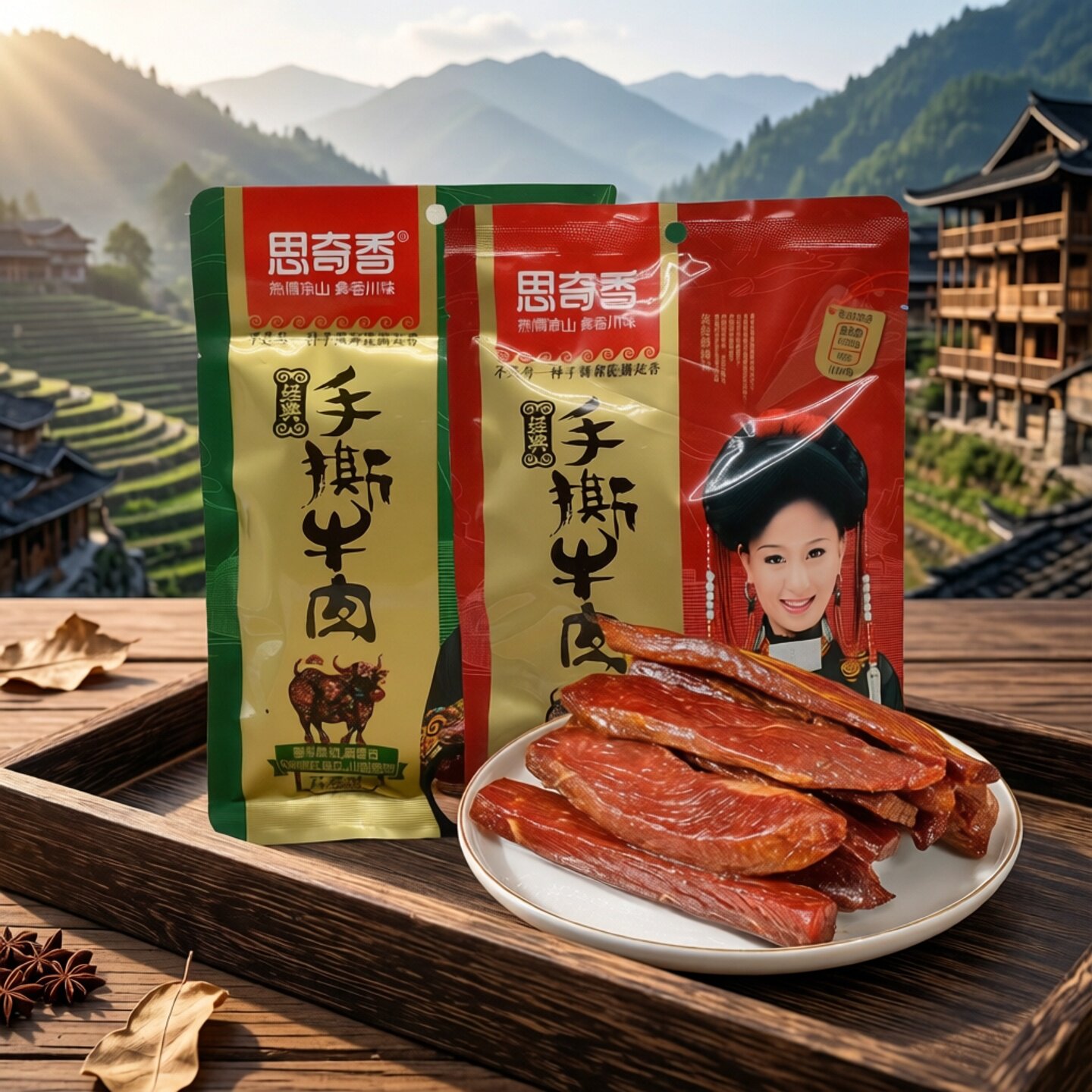 思奇香手撕牛肉66g五香味麻辣味四川凉山特产风干手撕牛肉干零散