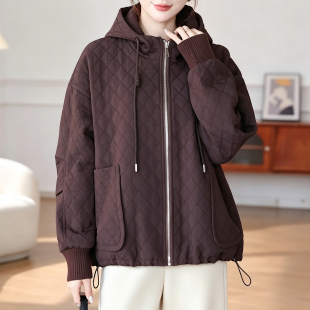 中年妈妈秋冬外套加肥加大码中老年女装宽松显瘦棉服保暖夹棉上衣