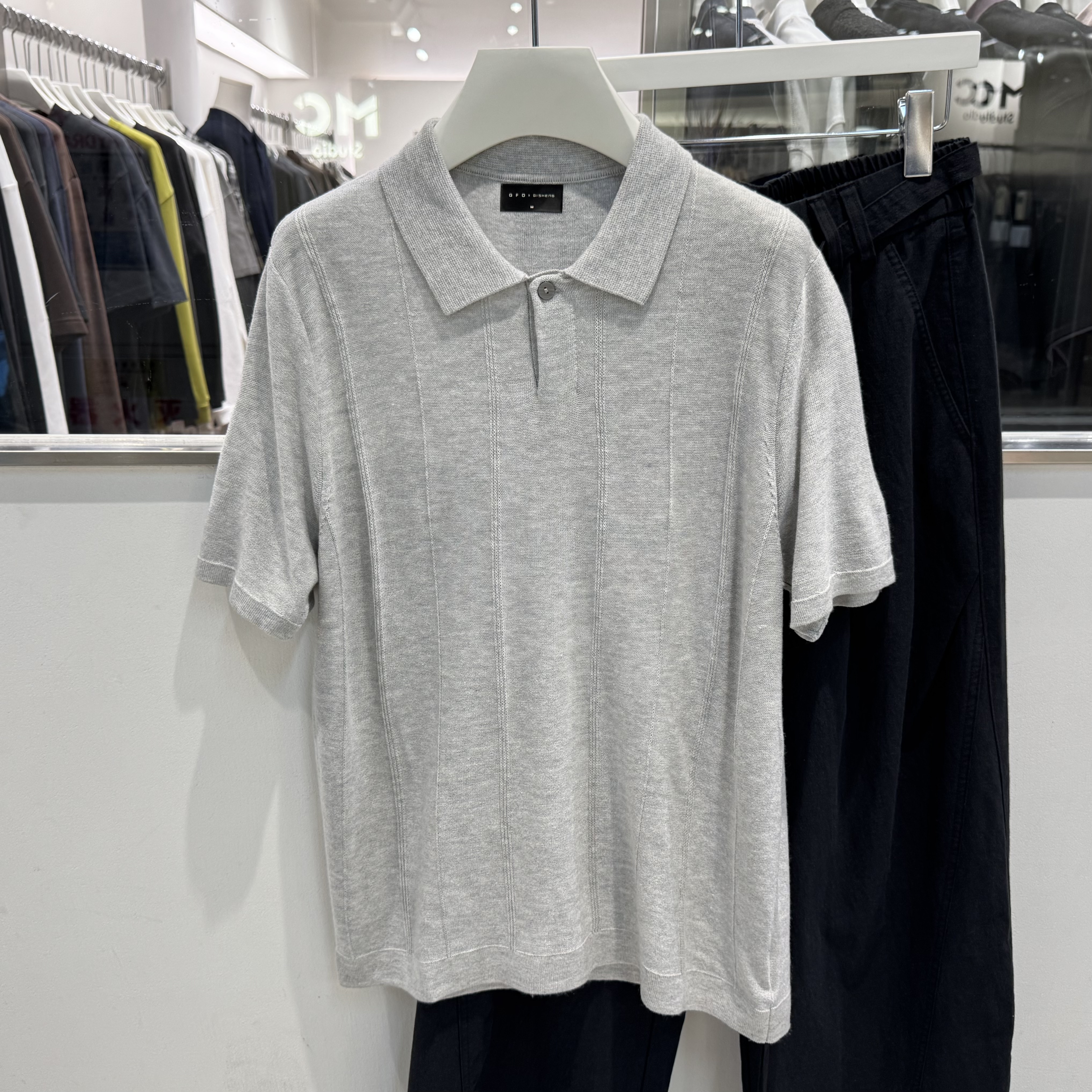 2026夏季复古老钱风亚麻针织衫短袖t恤男Polo衫薄款休闲半袖体恤