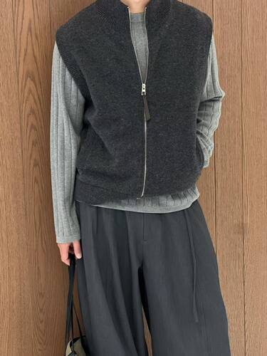 2026秋冬新款男士马甲时尚百搭宽松立领无袖坎肩男装马甲