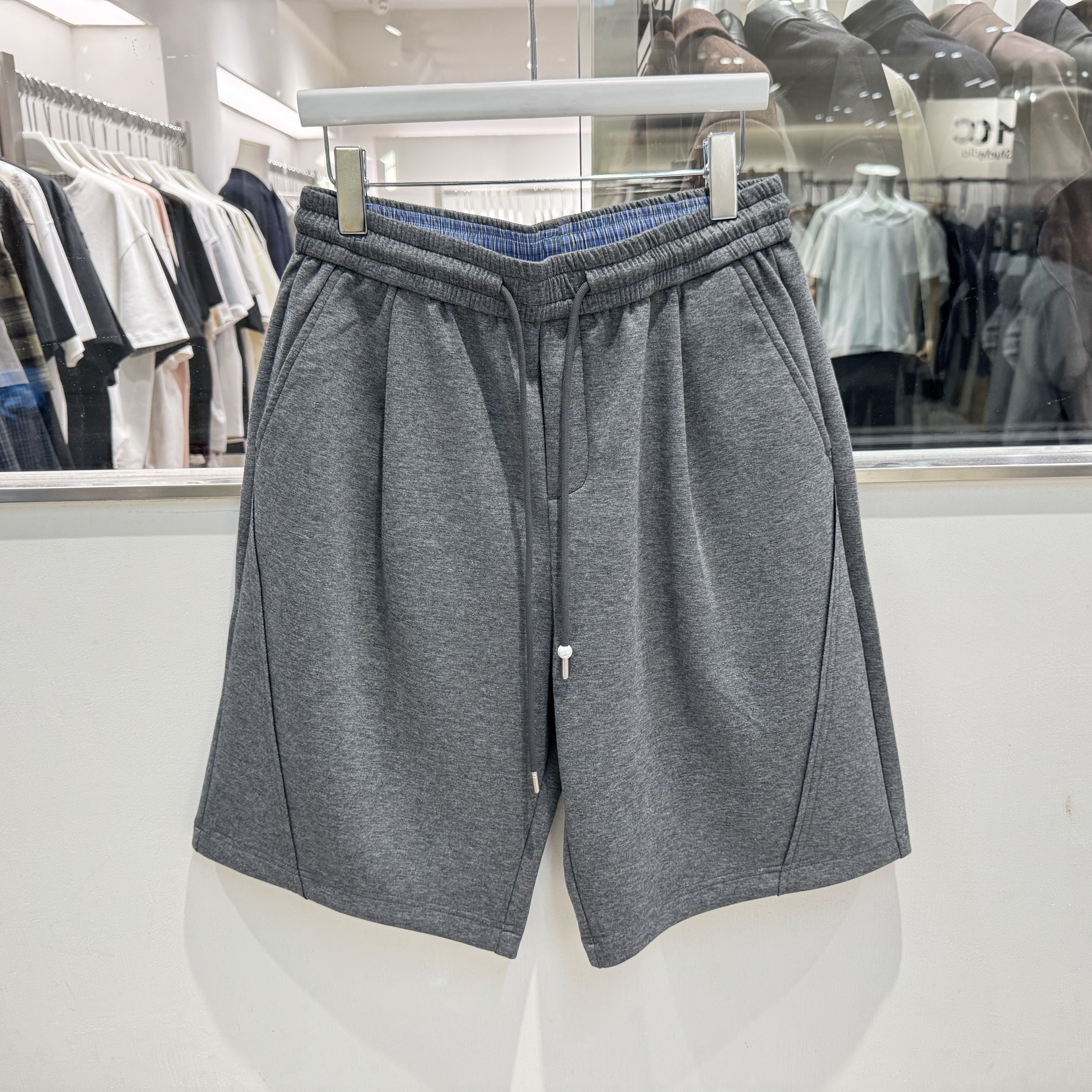 2026夏季新款日系简约潮牌解构针织休闲短裤男直筒宽松痞帅五分裤