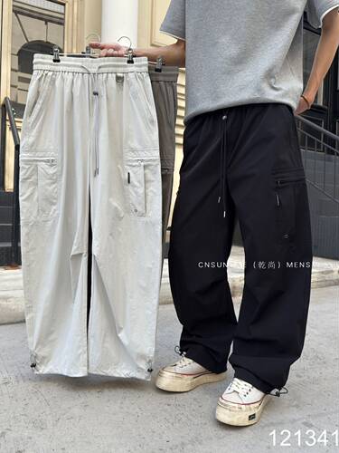 2026夏季新款美式复古多口袋工装裤男宽松休闲百搭痞帅直筒长裤潮