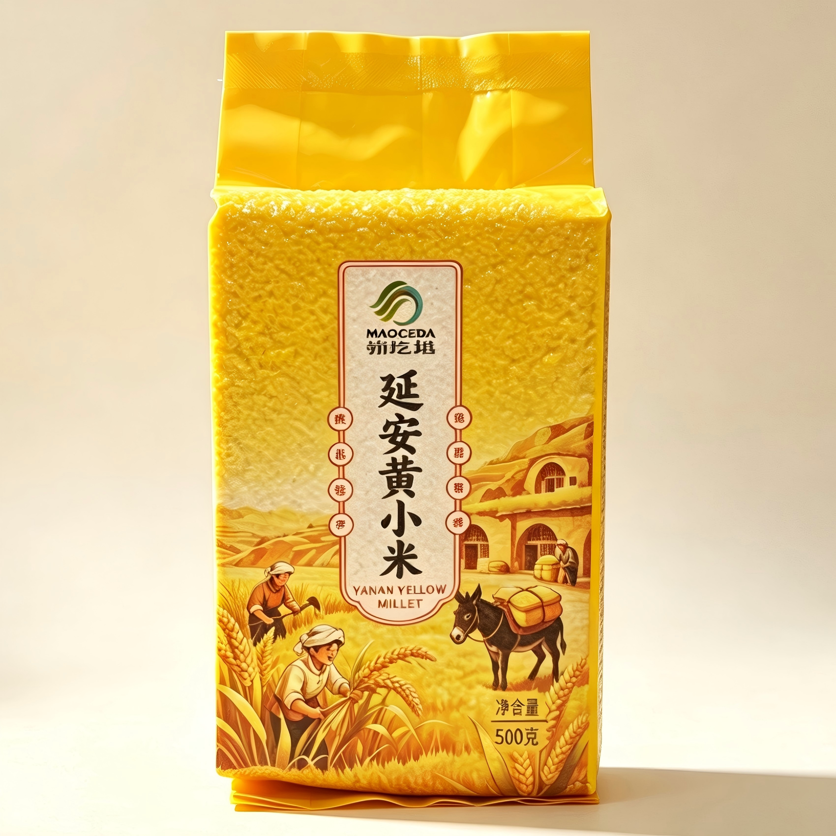 峁圪垯 延安黄小米真空装500g*1袋五谷杂粮小黄米煮粥香糯新小米