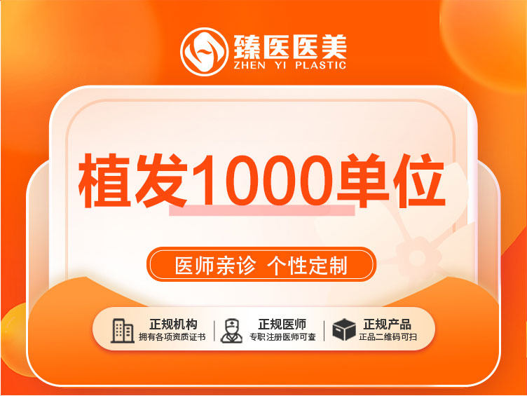 厦门臻医医疗美容 植发1000单位发际线 美人尖 鬓角