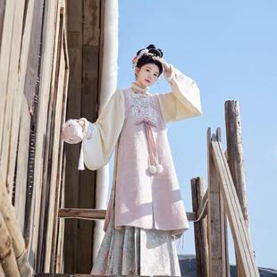 【国风大典走秀款】七月夕汉服 松山煮雪 长比甲马面裙国风套装冬