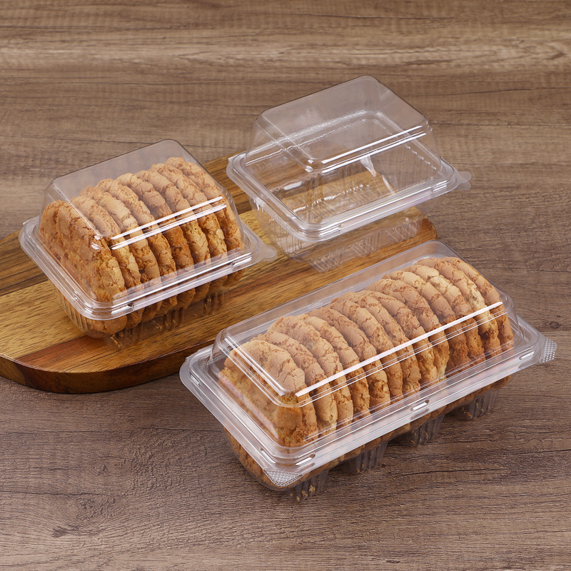 一次性透明塑料烘焙中式桃酥半斤一斤装饼类包装打包折盒商超摆台