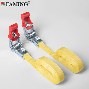 2.5cm宽货物捆绑织带 棘轮收紧绳捆绑固定带双A涤纶涤纶2023新款