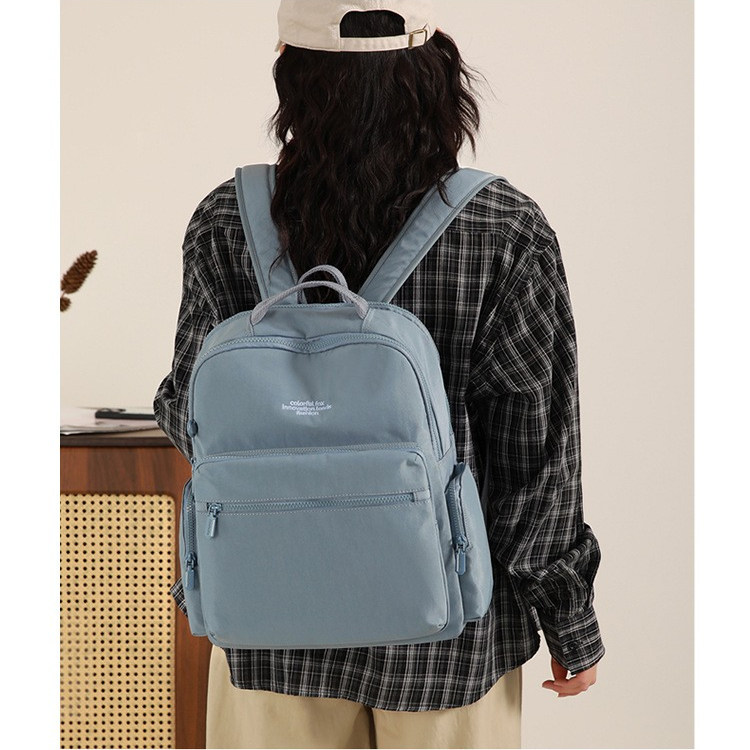 ColorfulFox简约双肩包尼龙女