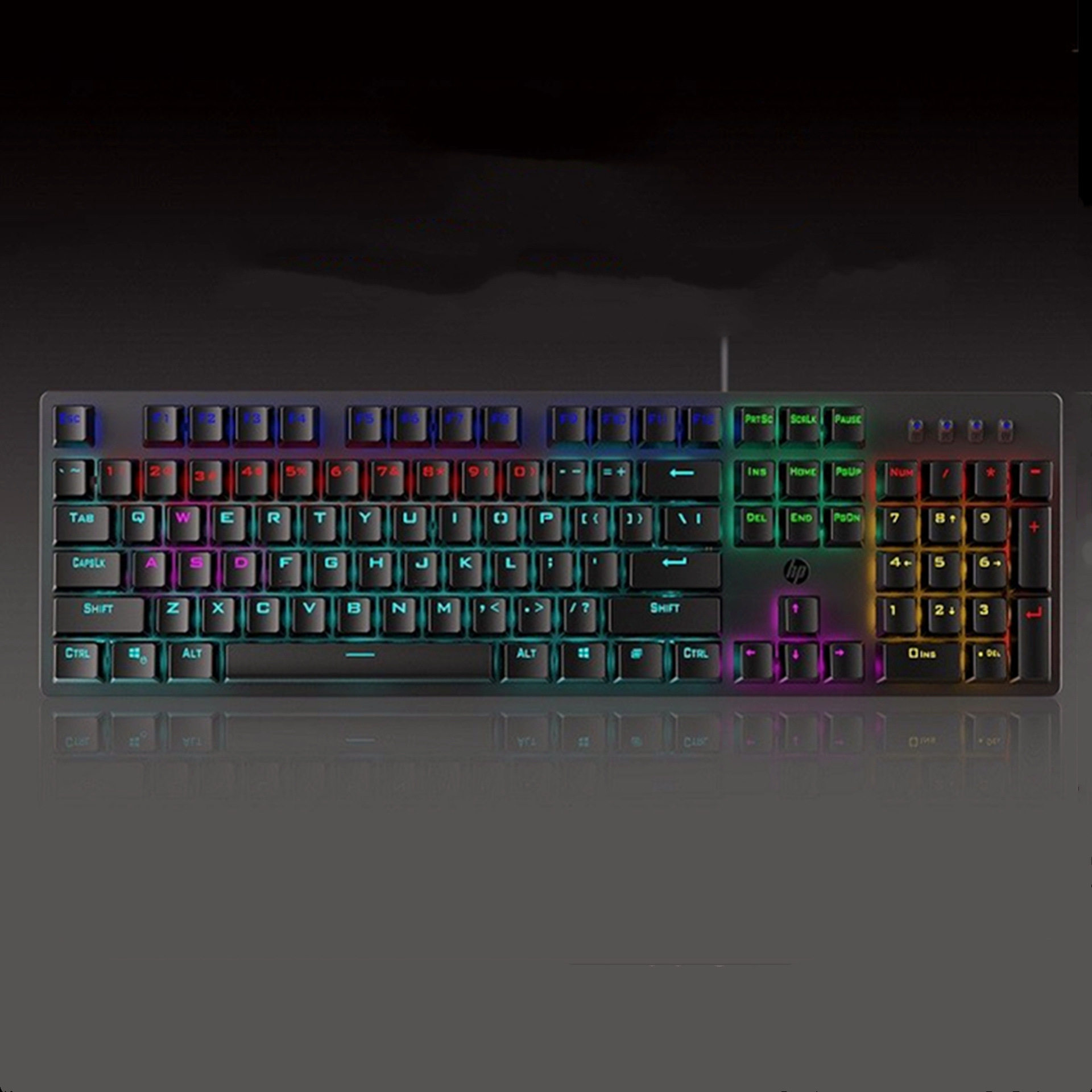 惠普GK100F青轴机械键盘usb接口  商务家用游戏外设有线电脑