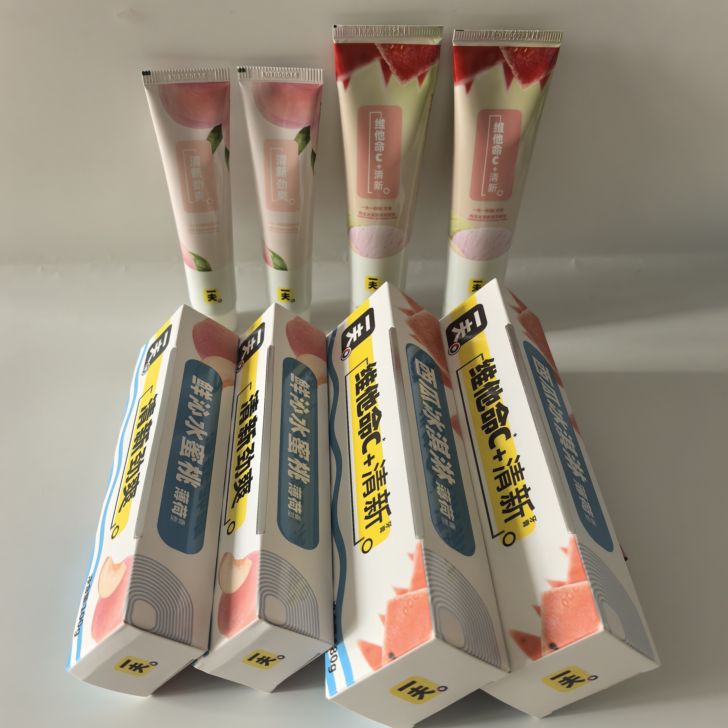 一夫一井牙膏成人水蜜桃西瓜冰淇淋柠檬小苏打清新口气