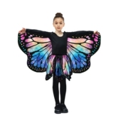 饰蝴蝶欧美星空小蝴蝶 蝴蝶双面飘逸小蝴蝶披肩装 儿童套装 2025新款