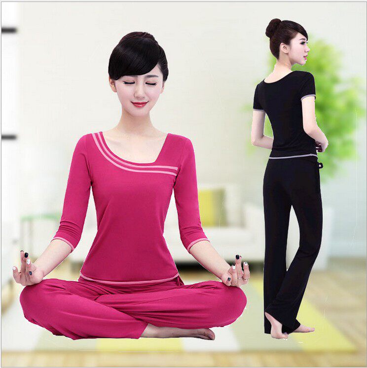 2026春夏莫代尔瑜珈服套装女韩版修身显瘦运动服健身服舞蹈服两件