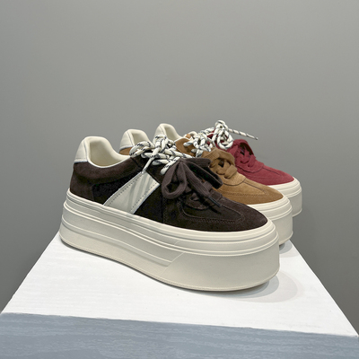 2025新款真皮厚底德训鞋