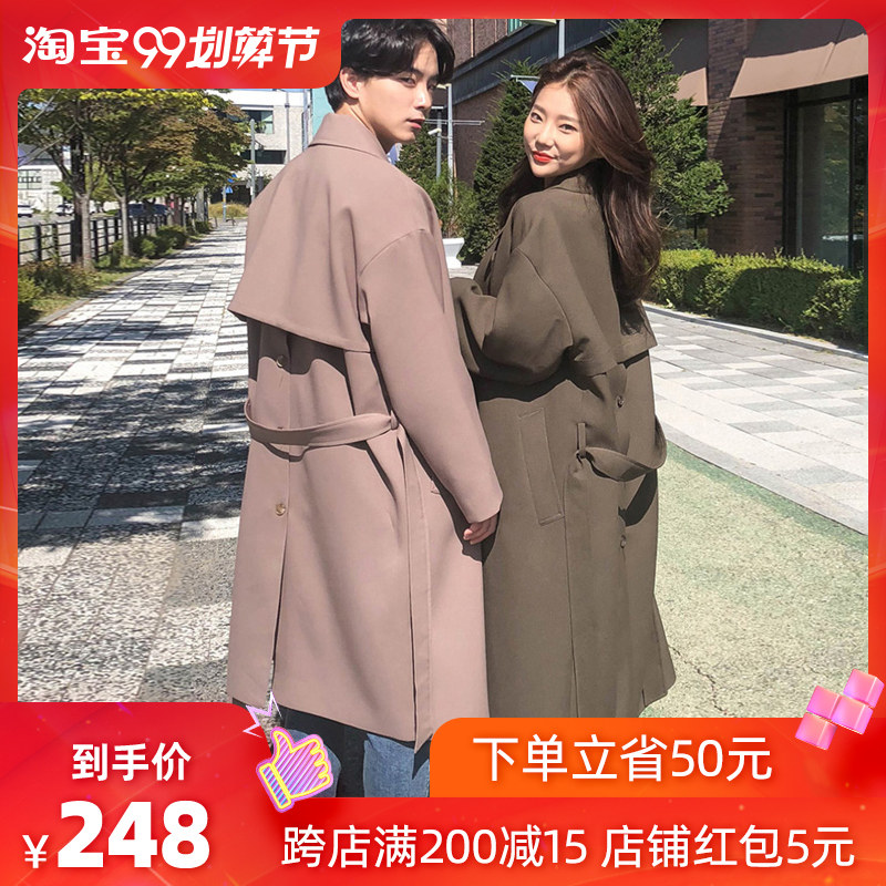 春秋季很仙的男风衣中长款潮流韩版学生过膝情侣英伦风外套大衣在类目 男装, 风衣中 - 来自Buy2taobao.com提供专业的淘宝代购服务