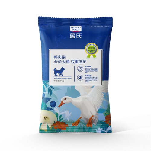 【犬赠品】蓝氏 全价犬粮 鸭肉梨 双重倍护 80g