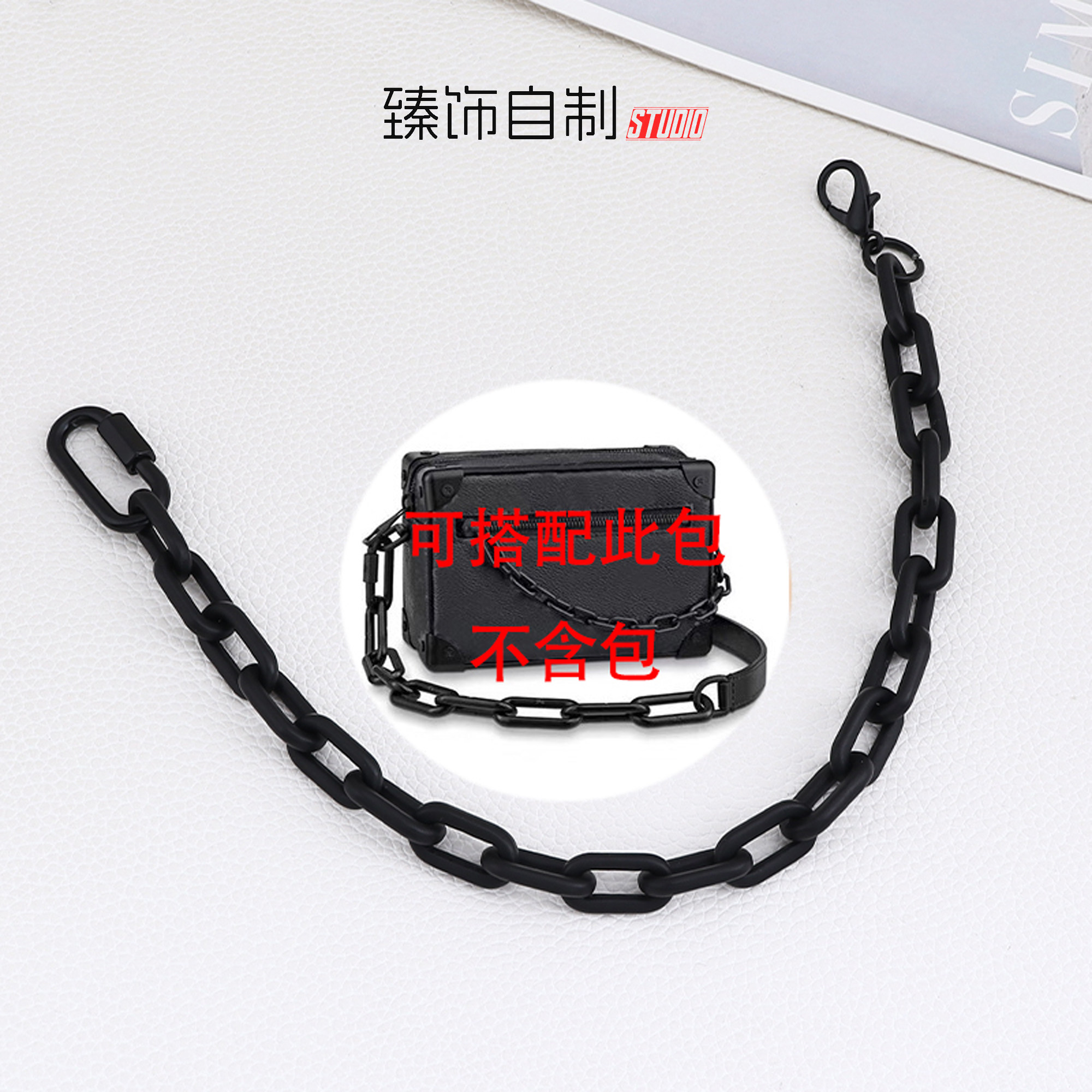 走秀款装饰链条橙色黑色有一点酷图片
