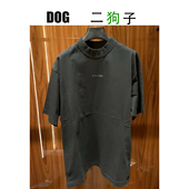 T恤tee男女 前后钻石烫金字母oversize短袖 二狗子定制 FW新