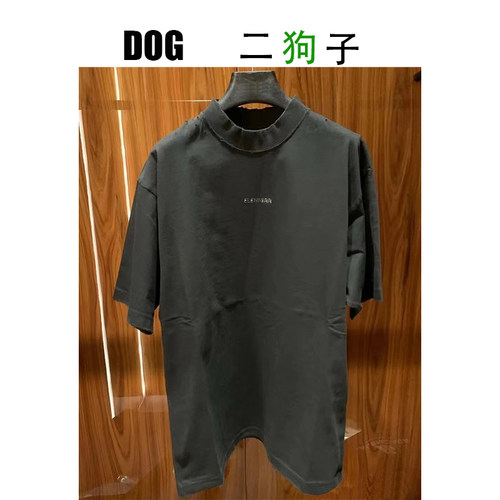 【二狗子定制】FW新~前后钻石烫金字母oversize短袖T恤tee男女