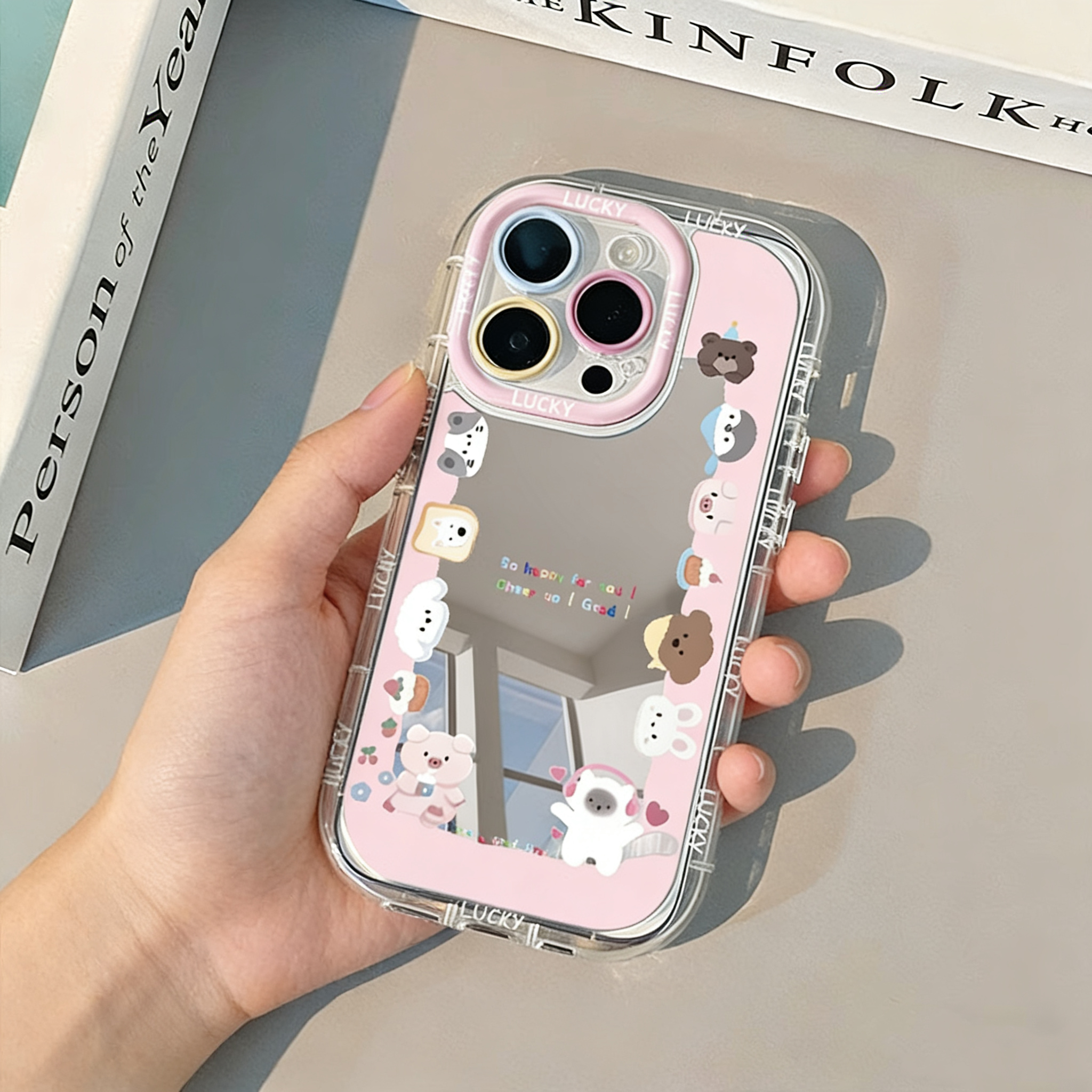 苹果13手机壳iphone镜面华为p40荣耀80pro保护套卡通OPPO reno9红米k40小米12pro粉色vivos10动物图案iQooz3,3C数码配件,手机保护套/壳,淘宝优惠券,粉丝福利购,淘宝优惠卷