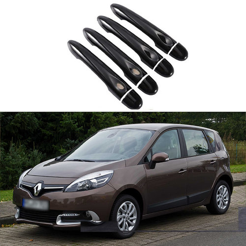 适用于09-16款雷诺Renault Scenik mk3 拉手碳钎黑车门把手外壳