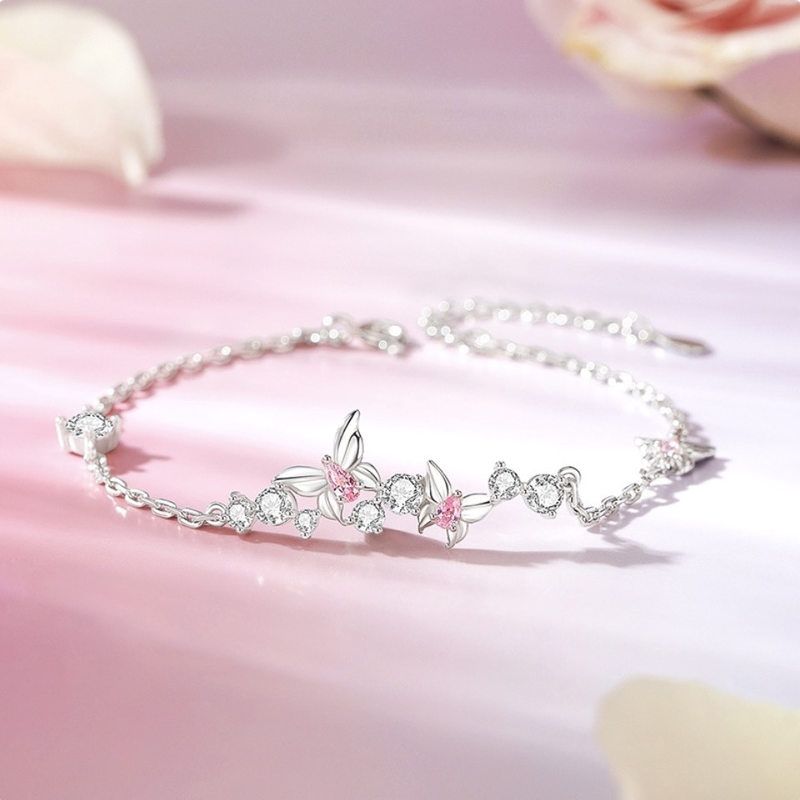 仙境花园S925纯银梦幻蝴蝶手链女轻奢小众设计气质甜美手饰高级感