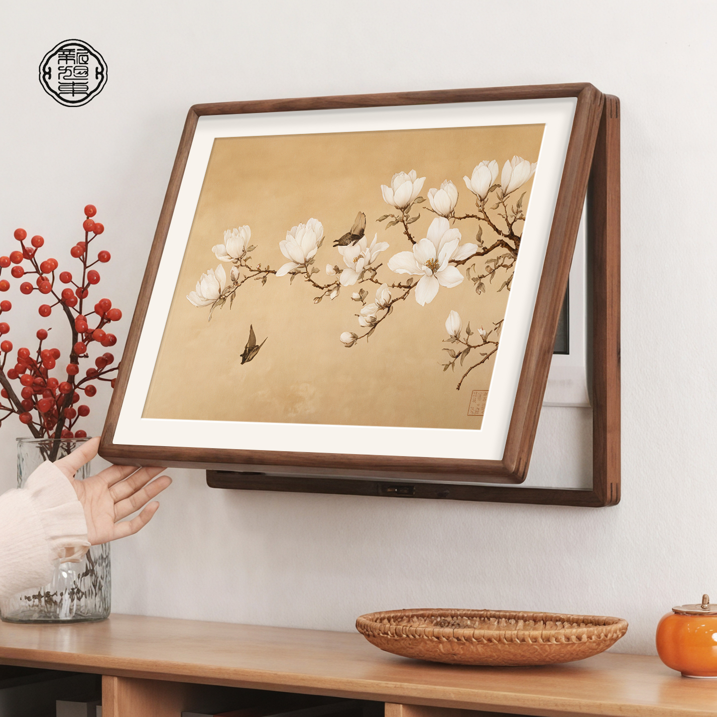 宋代美学喜上眉梢电表箱装饰画2025新款遮挡配电箱挂画开关盒壁画