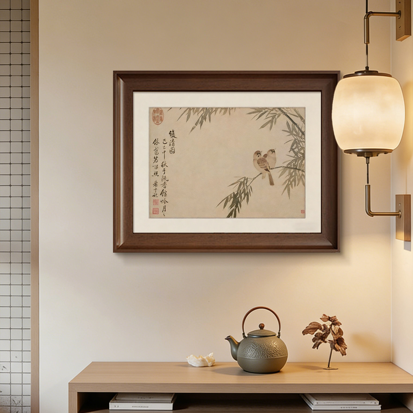 花鸟图挂画宋代美学装饰画餐厅玄关茶室背景墙禅意仿古宋氏壁画,家居饰品,现代装饰画,淘宝优惠券,粉丝福利购,淘宝优惠卷