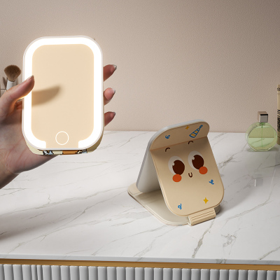 随身便携智能高清带led灯折叠妆小化妆镜网红学生宿舍桌面镜子ins