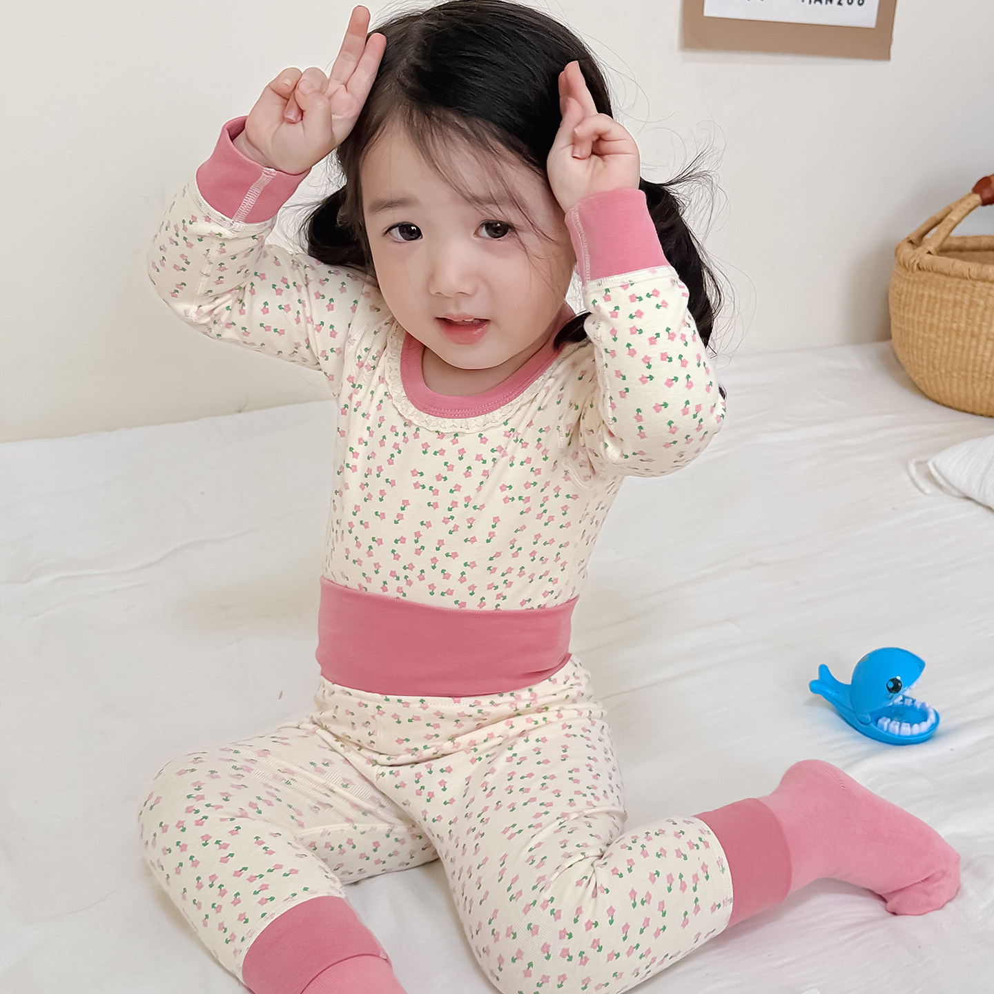 宝宝内衣套装分体式儿童保暖睡衣