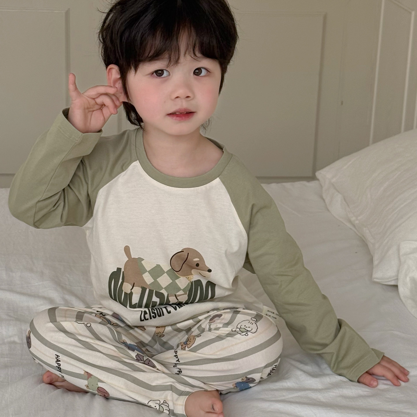男童睡衣春夏季纯棉儿童透气2026新款男宝宝家居服春季空调服套装
