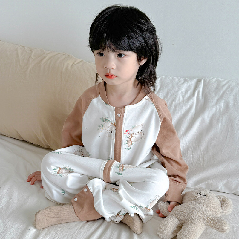 睡袋婴儿春秋款纯棉儿童连体睡衣分腿宝宝防踢被子四季通用款春夏