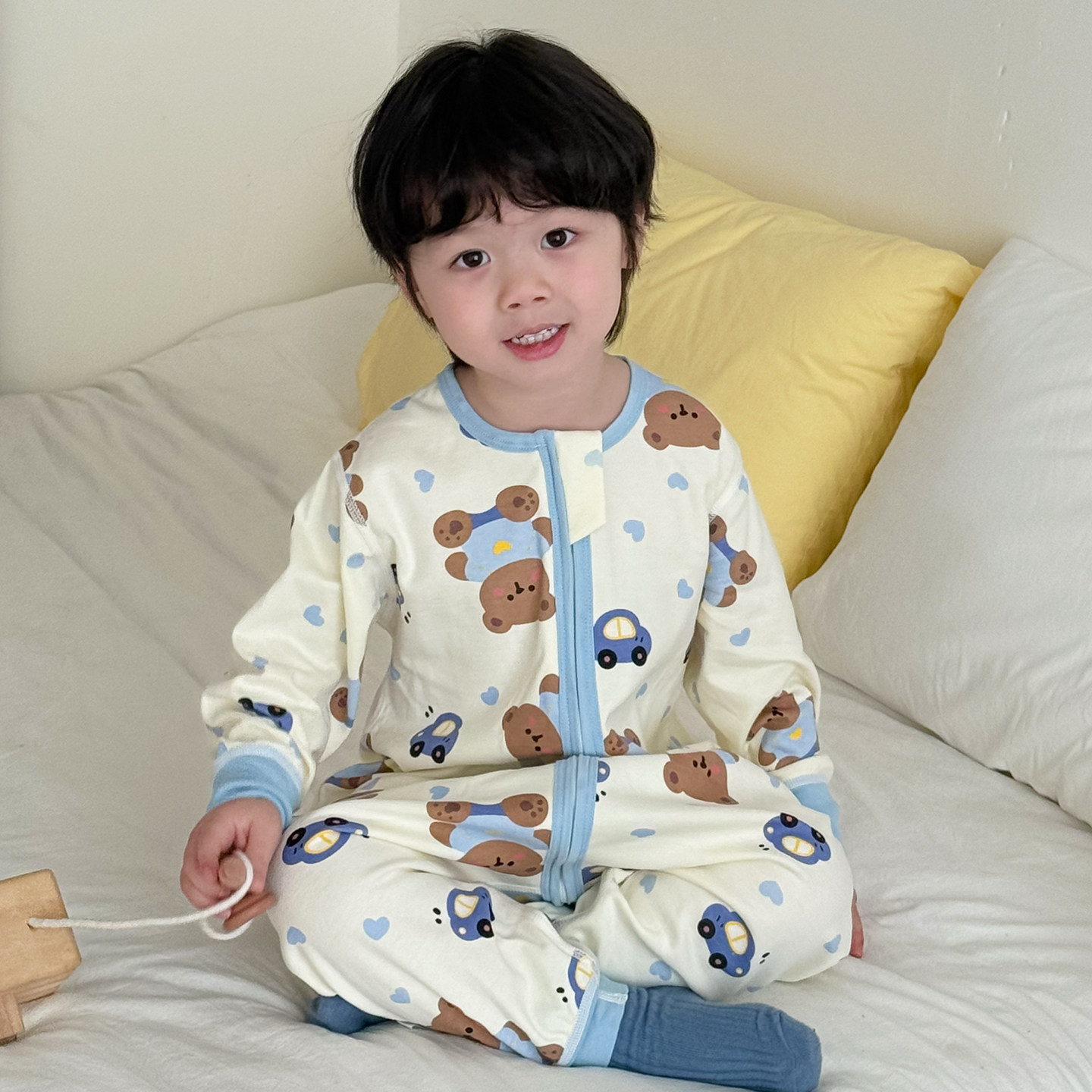 婴儿睡袋纯棉四季通用款轻薄夏天儿童连体睡衣夏季3到6岁春季薄款