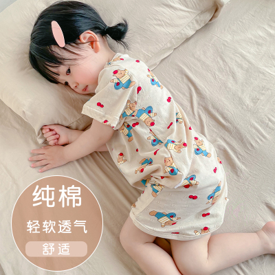 女孩2024新款睡裙纯棉夏季薄款