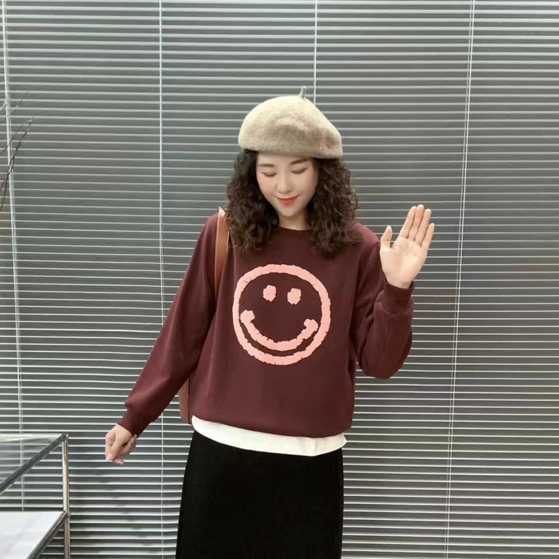 EF频道加绒宽松卫衣女装