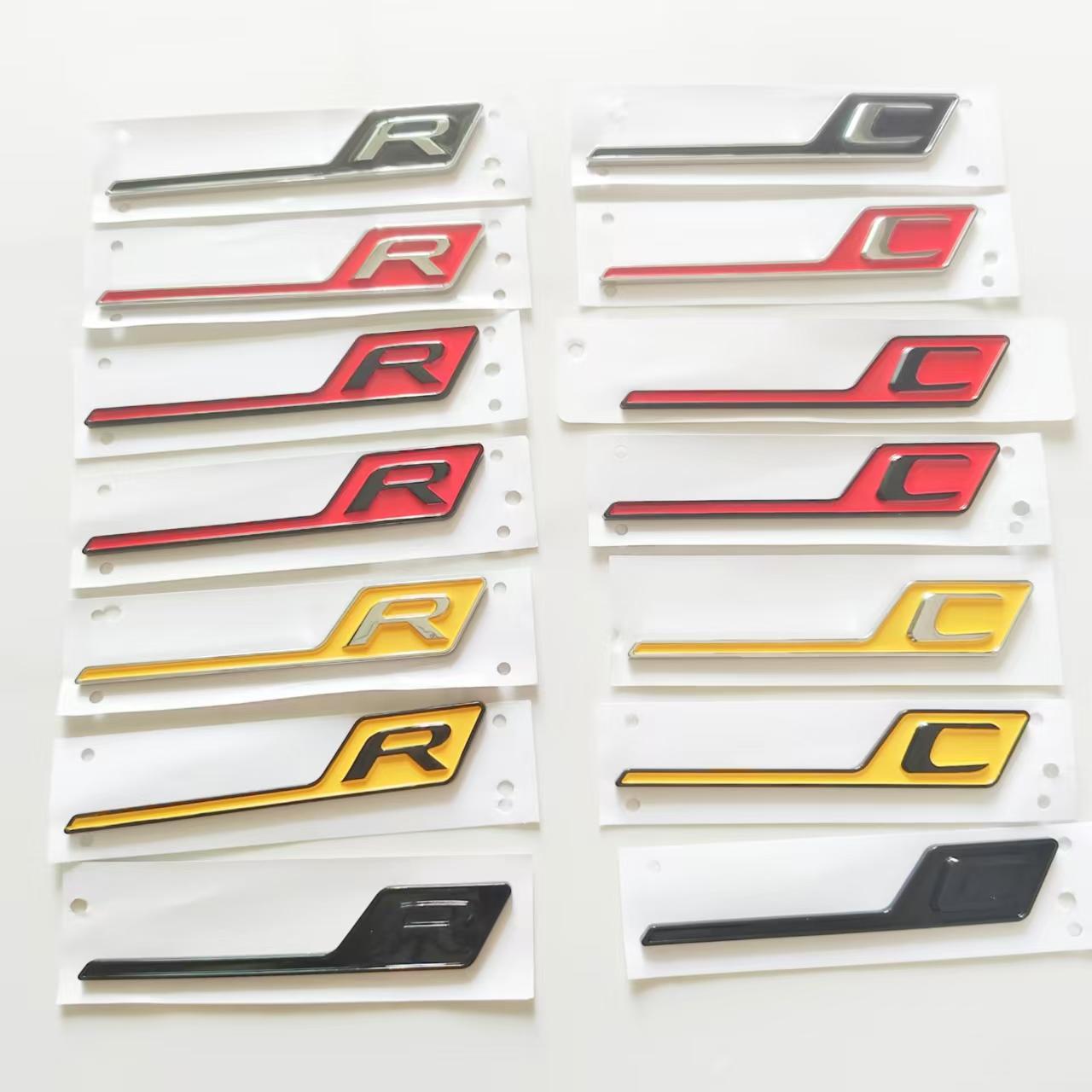 适用于奔驰海外版车标GTR GTC GTS GT63S改装后尾箱R C S车标车贴