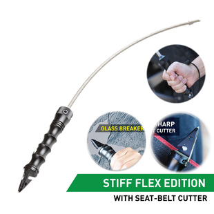 户外防身鞭 战术鞭多功能汽车安全锤携带Tactical Whip训狗钢丝鞭