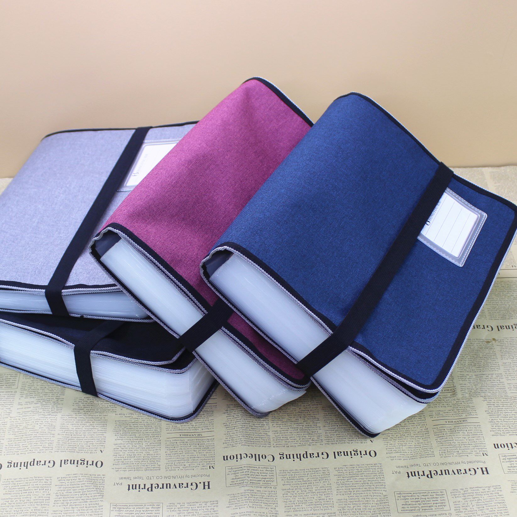 사무실 다기능 A4 아코디언 가방 파일 가방 휴대용 수납 가방 파일 가방 다층 분류 정보 가방 대용량