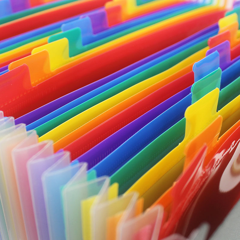 폴더 다층 초대형 용량 A4 오르간 가방 학생 분류 시험 종이 클립 데스크탑 정보 저장 가방 분류 가방