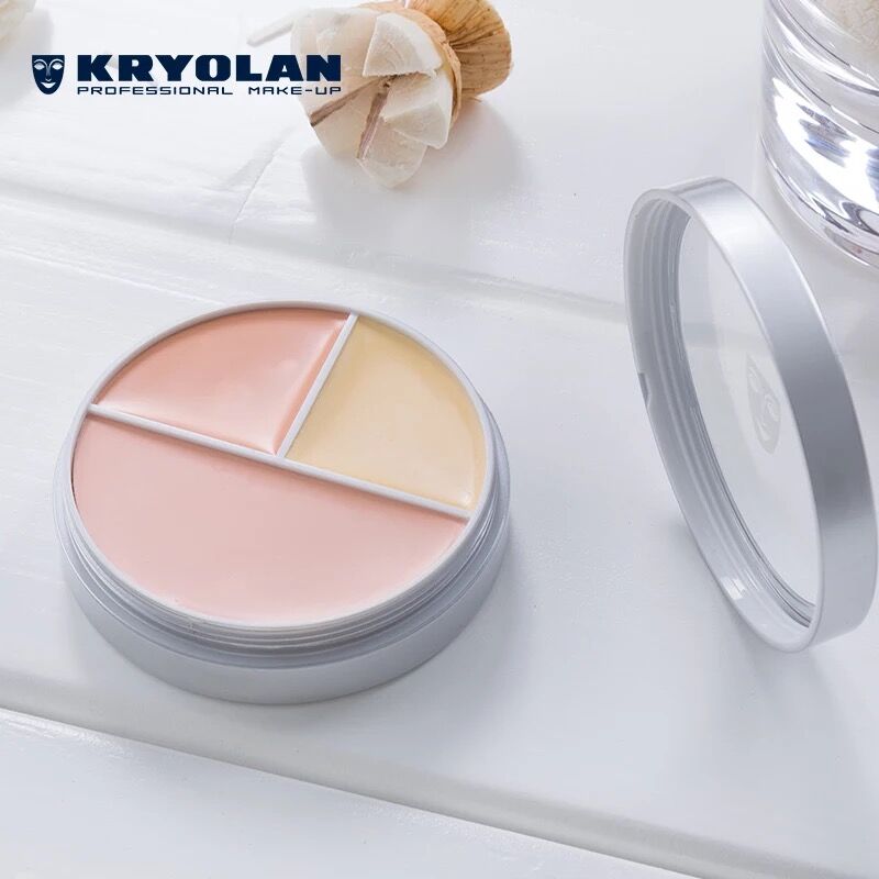 德国面具KRYOLAN歌剧魅影三色遮瑕膏粉底遮瑕盘 中国定制色限量版