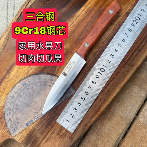 正品三合钢9Cr18家用水果刀锋利耐用小刀切肉剔骨刀具进口不锈钢