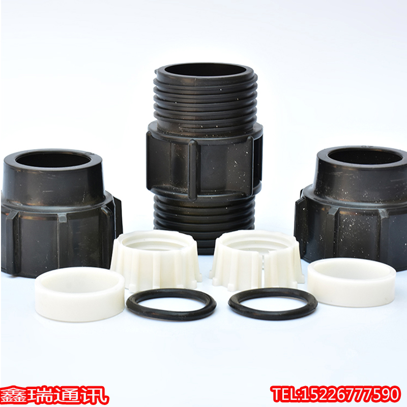 厂家直销HDPE硅芯管快接接头 40/33硅芯管吹缆专用配件PE塑料接头