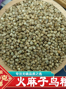 火麻子鸟料鹦鹉粮麻子仁火麻籽新货特级火麻仁中药材正品500g包邮
