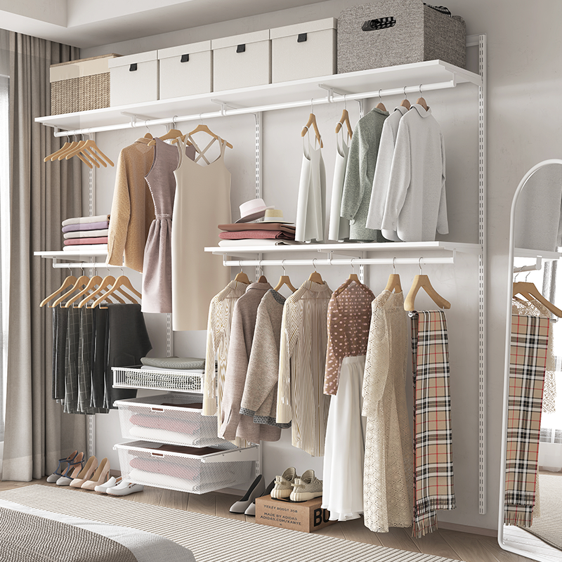 ROOMS白色木板金属框架衣柜定制