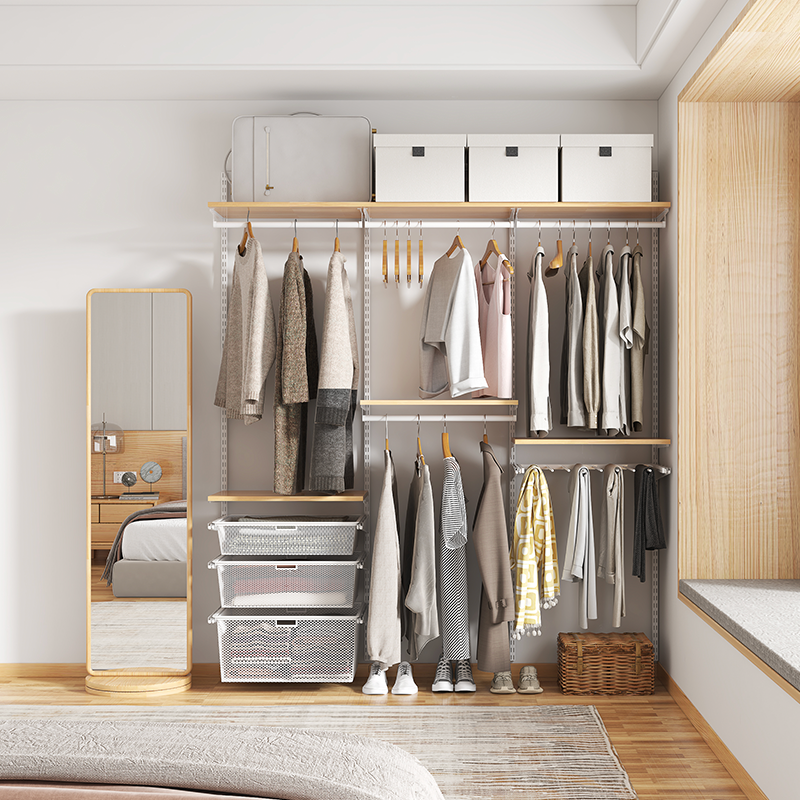 ROOMS实木层板金属衣柜全屋定制