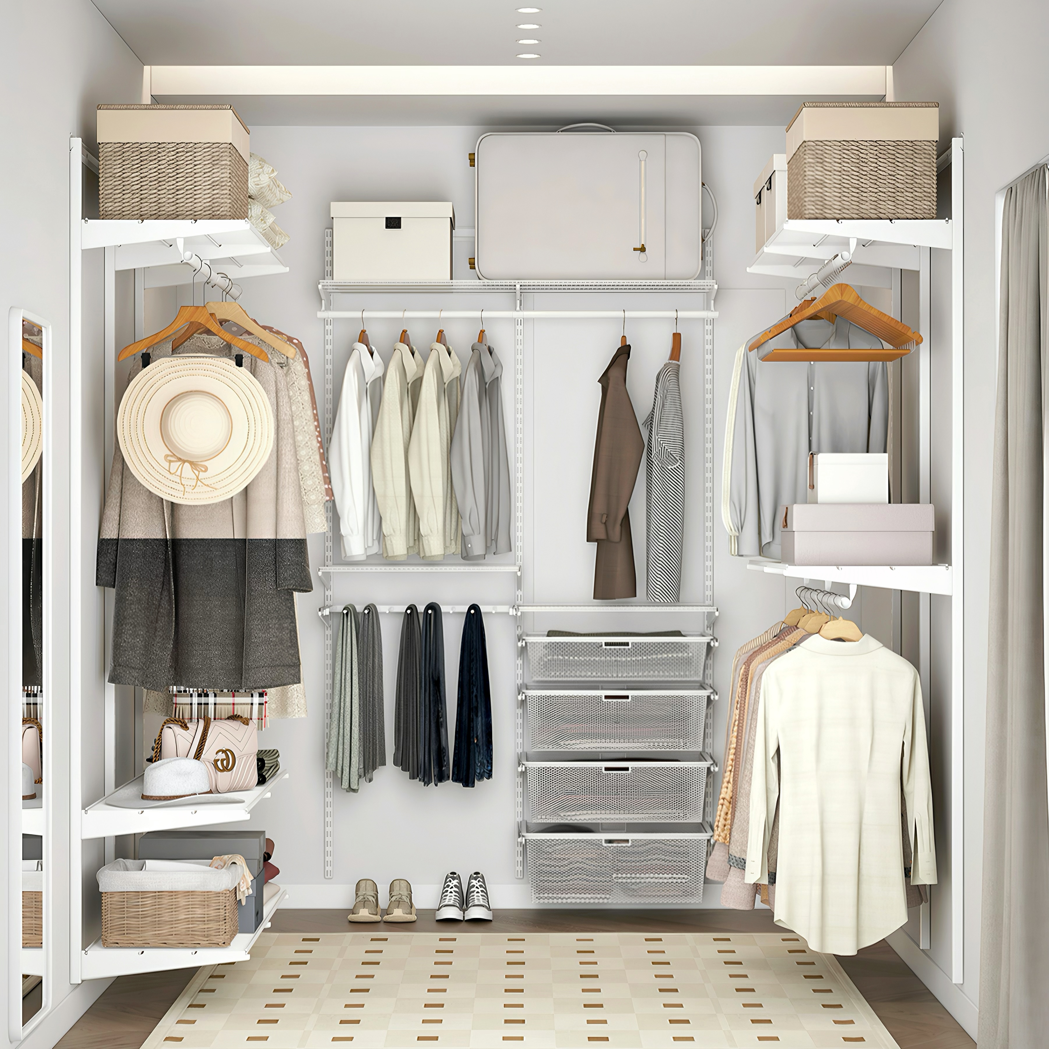 定制砌墙衣柜金属衣柜洞洞板侧墙