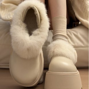 豆荚驼色ubz旗舰Thick勃肯鞋 偏小一码 子 防滑Snow冬季 Female韩版