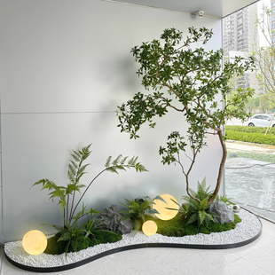 高端仿真马醉木室内植物造景吊钟树仿真绿植大型假树景观橱窗摆件