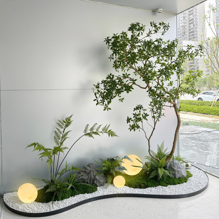 高端仿真马醉木室内植物造景吊钟树仿真绿植大型假树景观橱窗摆件