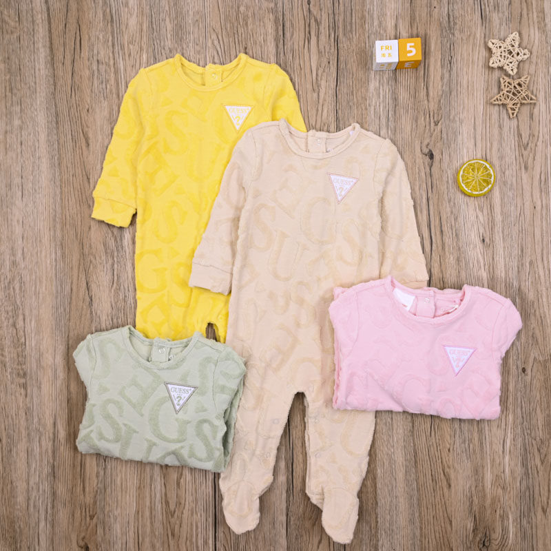 GU外贸欧美长爬衣纯棉长袖连体衣连身衣宝宝婴儿开裆包脚爬爬服