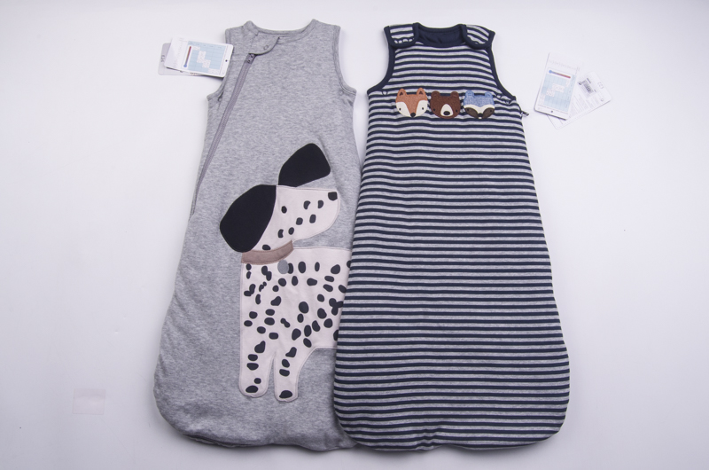 NX外贸欧美婴儿纯棉背心式防踢被新生儿宝宝超软卡通夹棉睡袋2.5T